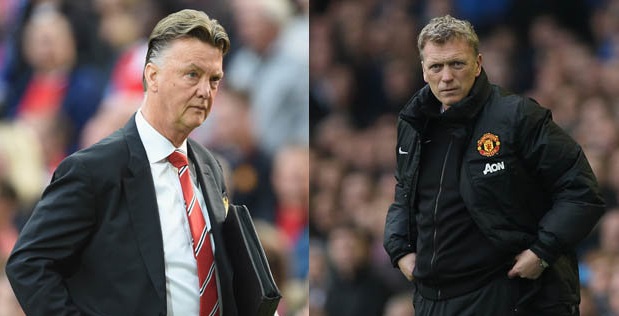 مويس يمينا وبجانبه فان غال