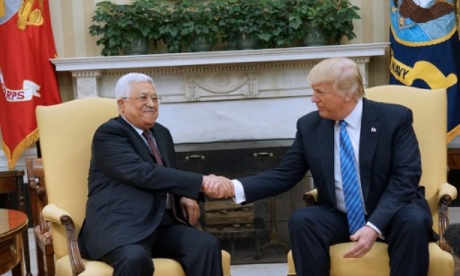 خلال لقاء عباس وترامب