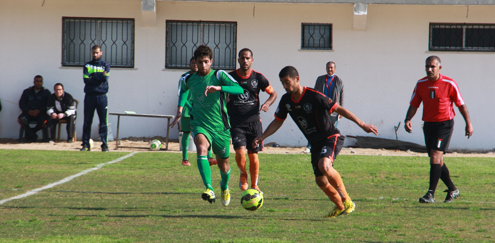 جانب من مباراة الشجاعية واتحاد خانيونس