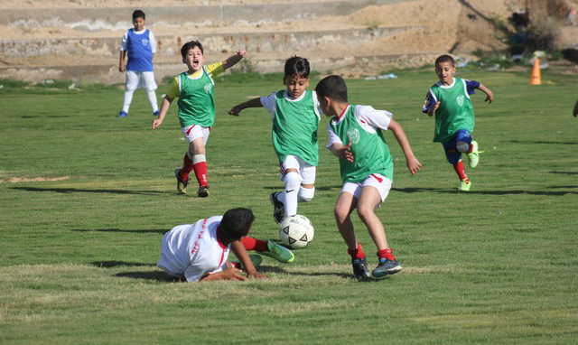 جانب من تدريبات إحدى المدارس في غزة