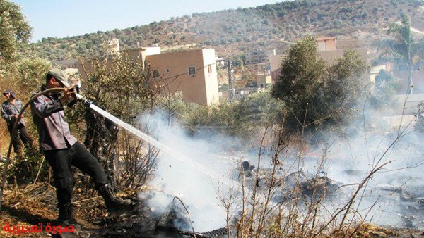 اخماد حريق في الضفة المحتلة (الأرشيف)