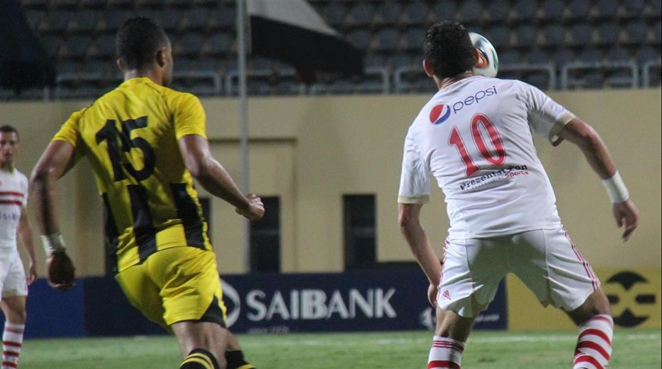 جانب من مباراة الزمالك والمقاولون