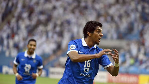 فرحة لاعب الهلال بالفوز