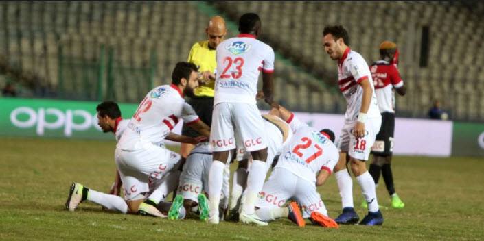 فرحة لاعبي الزمالك بالفوز