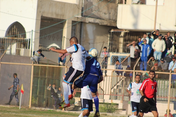 جانب من مباراة الهلال وشباب رفح