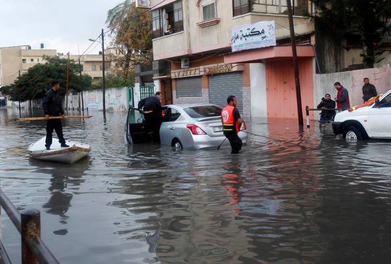 صور (أرشيفية) لغرق المنازل بغزة