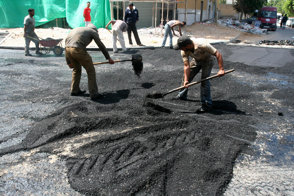 احدى مشاريع بلدية غزة سابقاً (الأرشيف)