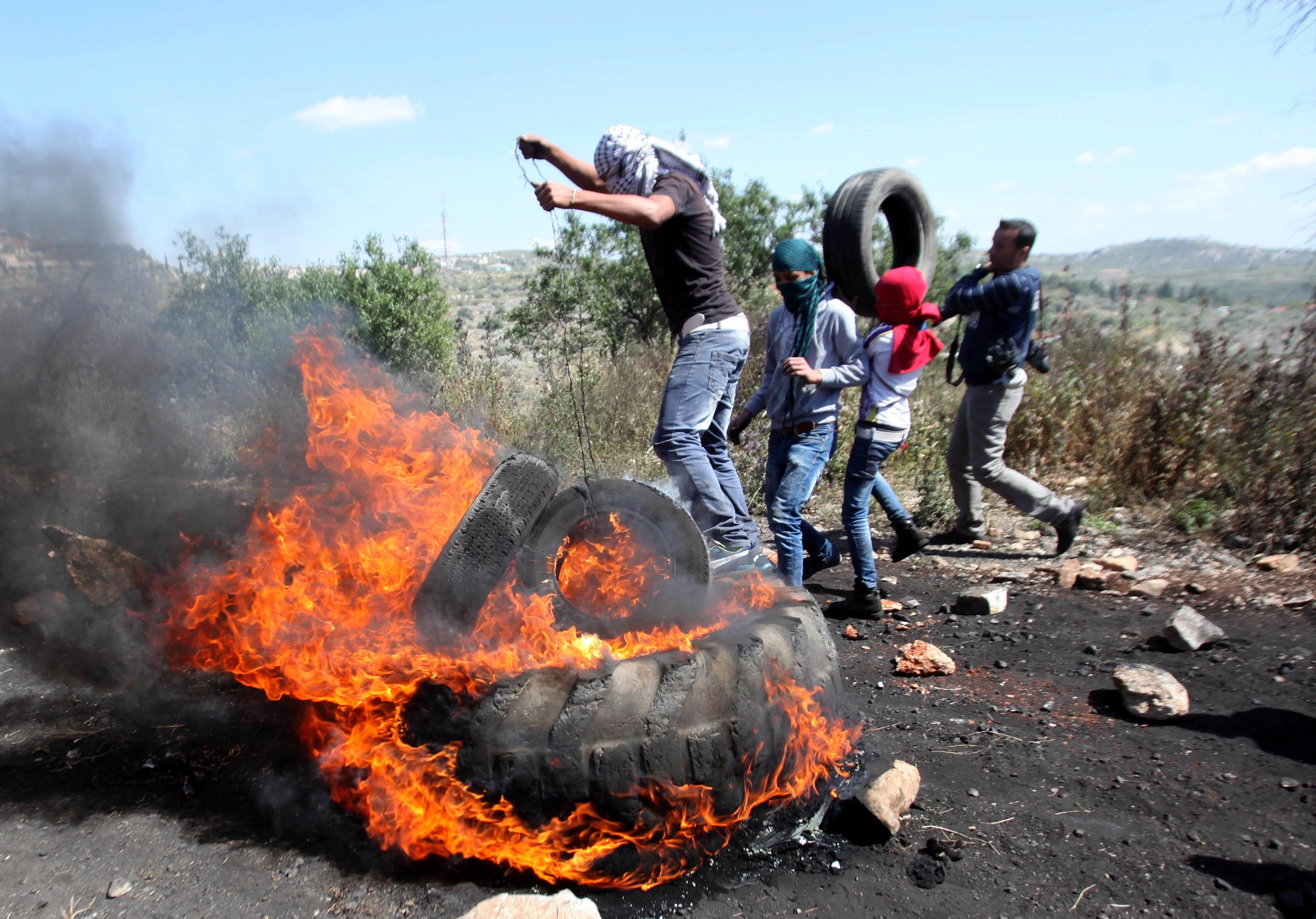 صورة للمواجهات في القدس والضفة