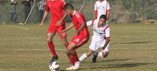 جانب من مباراة سابقة لأهلي النصيرات