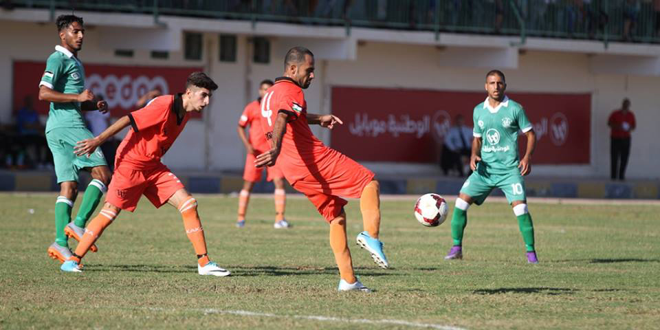 جانب من مباراة اتحاد خانيونس والصداقة