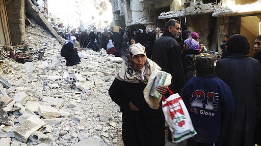 صورة ( أرشيفية ) لمخيم اليرموك 