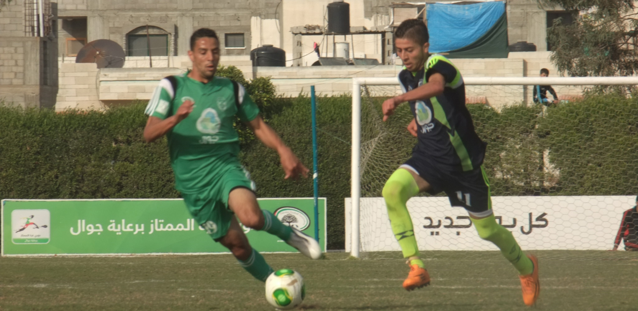 جانب من مباراة اتحاد الشجاعية والهلال