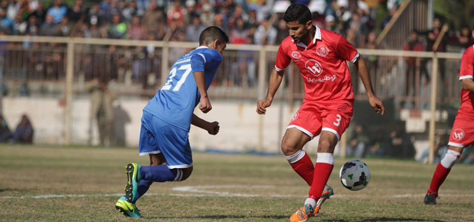 جانب من مباراة شباب رفح والأهلي