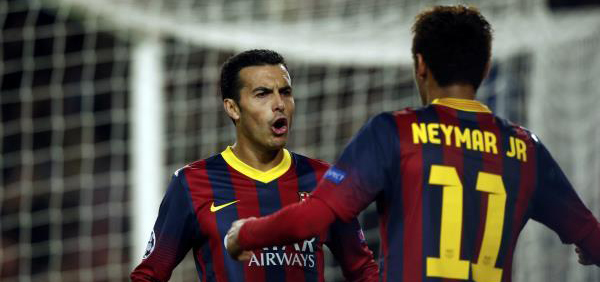 فرحة نيمار وبيدرو بالفوز