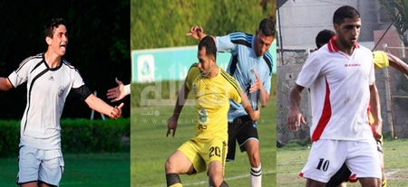 من اليمين: محمد بركات, ومحمد الهور, وطارق أبو غنيمة