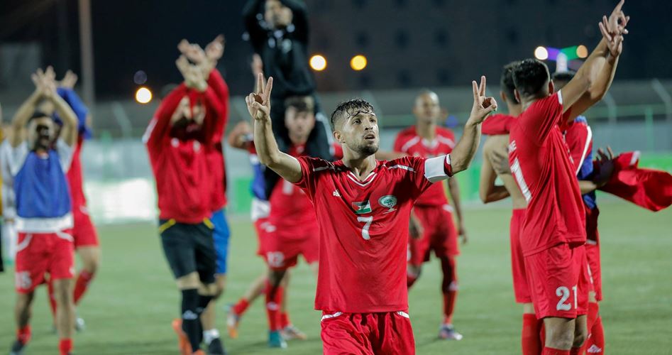 فرحة لاعبي المنتخب الأولمبي بالصعود