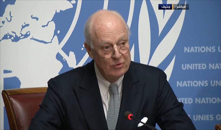 دي ميستورا يعلن أنه سيبدأ غدا الثلاثاء إرسال الدعوات لأطراف الأزمة السورية 