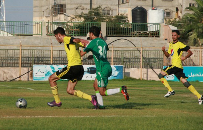 جانب من مباراة خدمات رفح وخدمات النصيرات