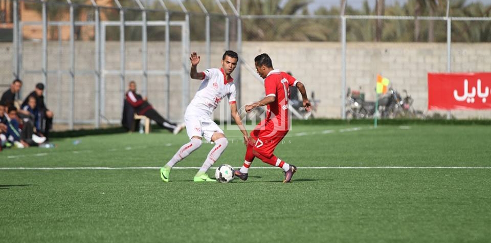 جانب من مباراة شباب خانيونس والأهلي